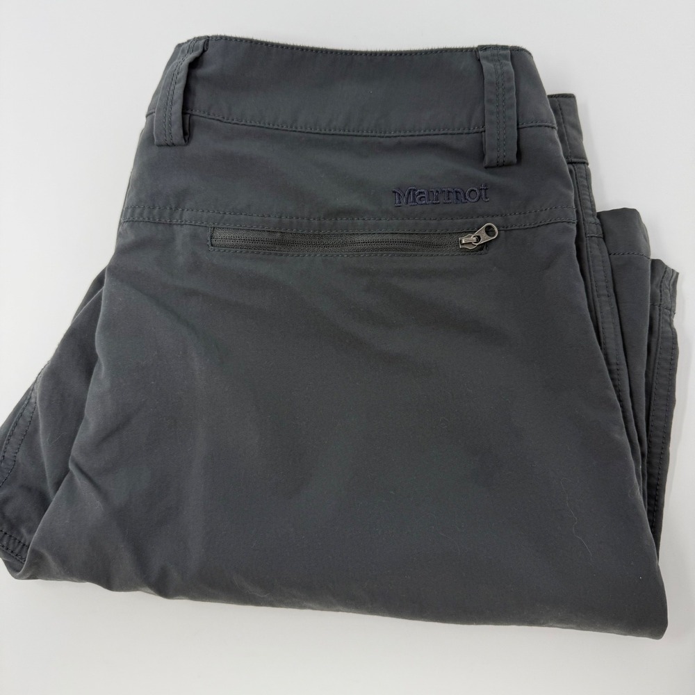 Marmot Mens Hiking Shorts Charcoal Grey Nylon Technical Outdoor Size 34‎
